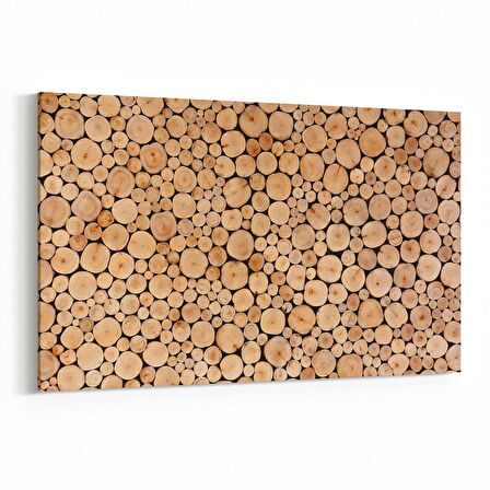 Olla 12022Y Ahşap Desen Görseli Yatay Kanvas Tablo (Ölçü: 150X100)