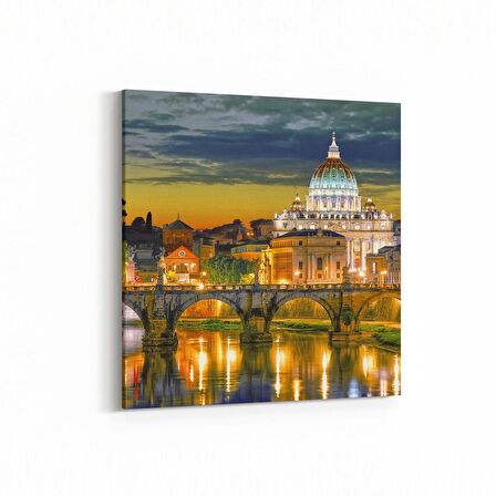 Olla 18322K Yapı Görseli Kare Kanvas Tablo (Ölçü: 40X40)