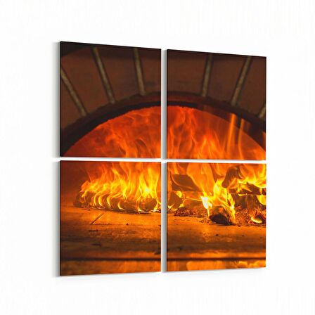 Olla 15176K4 Gıda Görseli Kare 4'lü Kanvas Tablo (Ölçü: 125X125)