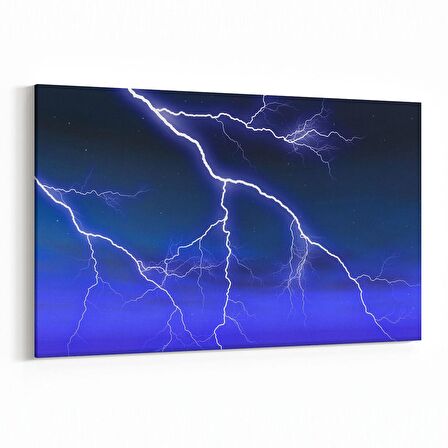 Olla 14772Y Gece Gökyüzü Görseli Yatay Kanvas Tablo (Ölçü: 90X60)