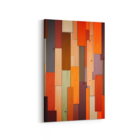 Olla 12047D Ahşap Desen Görseli Dikey Kanvas Tablo (Ölçü: 20X30)