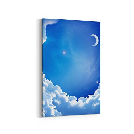 Olla 14837D Gece Gökyüzü Görseli Dikey Kanvas Tablo (Ölçü: 60X90)
