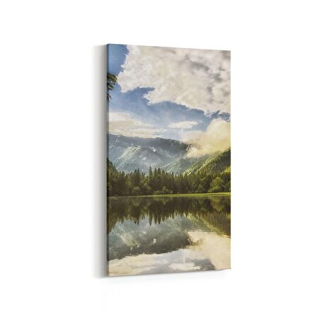 Olla 13467DD Doğa / Manzara Görseli Dikey Dar Kanvas Tablo (Ölçü: 40X80)