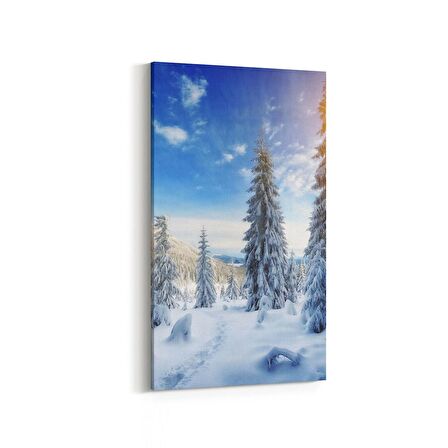 Olla 13928DD Doğa / Manzara Görseli Dikey Dar Kanvas Tablo (Ölçü: 60X120)