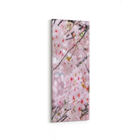 Olla 11556DI Çiçek Görseli Dikey İnce Kanvas Tablo (Ölçü: 30X90)
