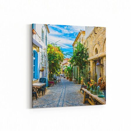 Olla 18064K Yapı Görseli Kare Kanvas Tablo (Ölçü: 100X100)