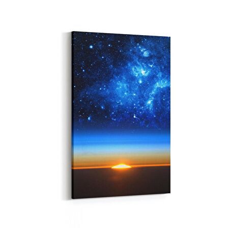 Olla 14685D Gece Gökyüzü Görseli Dikey Kanvas Tablo (Ölçü: 40X60)
