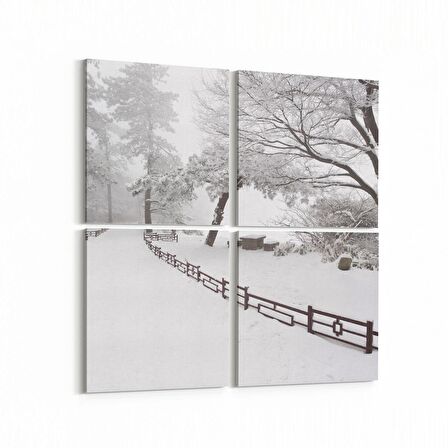 Olla 13257K4 Doğa / Manzara Görseli Kare 4'lü Kanvas Tablo (Ölçü: 145X145)