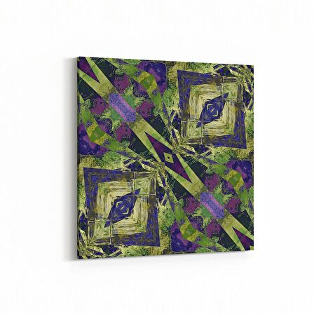 Olla 10284K Abstract Görsel Kare Kanvas Tablo (Ölçü: 30X30)