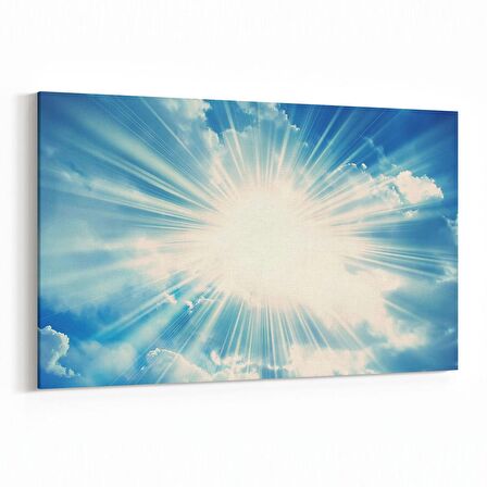 Olla 15607Y Gökyüzü Bulut Görseli  Yatay Kanvas Tablo (Ölçü: 120X80)