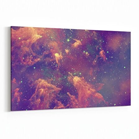 Olla 14694Y Gece Gökyüzü Görseli Yatay Kanvas Tablo (Ölçü: 70X50)