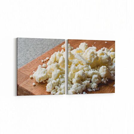 Olla 15297K2Y Gıda Görseli Kare 2'li Yatay Kanvas Tablo (Ölçü: 85X40)