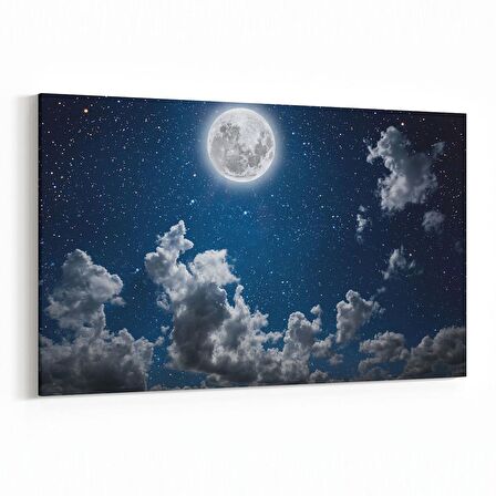 Olla 14670Y Gece Gökyüzü Görseli Yatay Kanvas Tablo (Ölçü: 30X20)