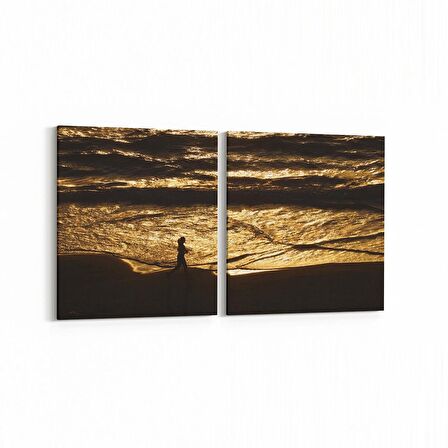 Olla 14378K2Y Doğa / Manzara Görseli Kare 2'li Yatay Kanvas Tablo (Ölçü: 65X30)