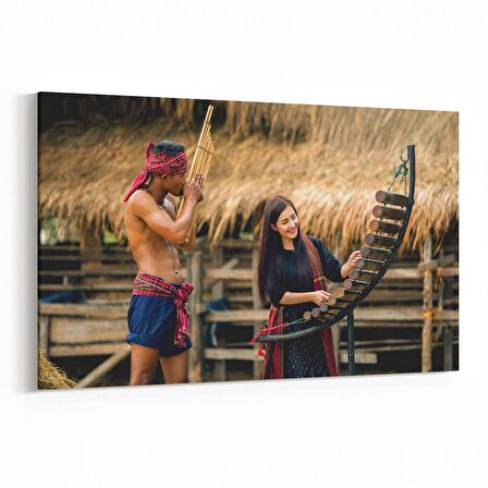 Olla 16969Y Model / Manken Görseli Yatay Kanvas Tablo (Ölçü: 30X20)