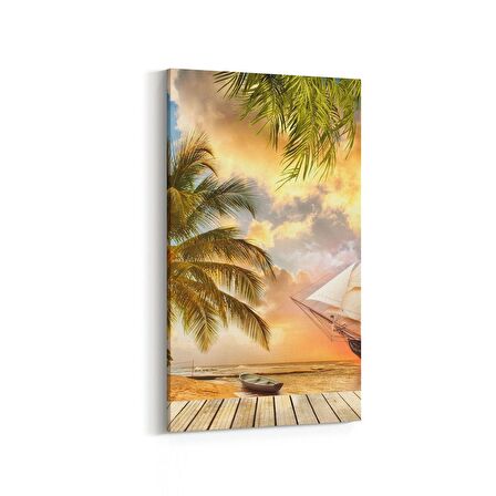 Olla 14235DD Doğa / Manzara Görseli Dikey Dar Kanvas Tablo (Ölçü: 60X120)