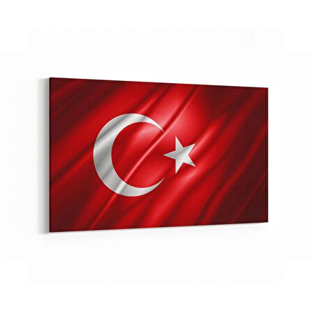Olla 17563Y Türk Bayrağı Görseli Yatay Kanvas Tablo (Ölçü: 30X20)