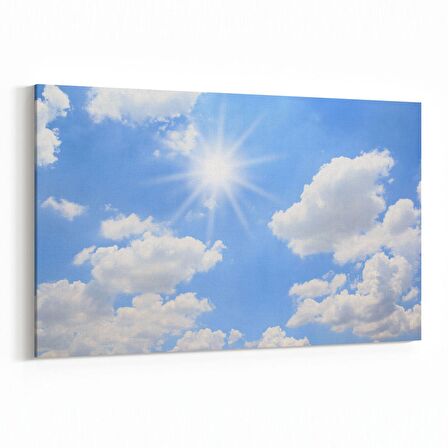 Olla 15728Y Gökyüzü Bulut Görseli  Yatay Kanvas Tablo (Ölçü: 30X20)