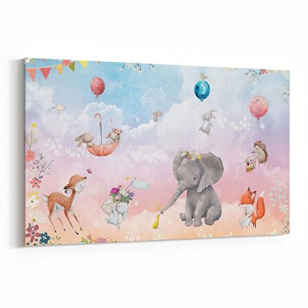 Olla 12759Y Çocuk Odası Görseli Yatay Kanvas Tablo (Ölçü: 90X60)
