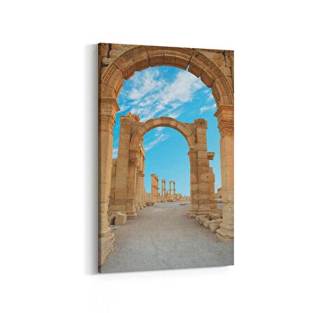 Olla 18983D Yapı Görseli Dikey Kanvas Tablo (Ölçü: 40X60)