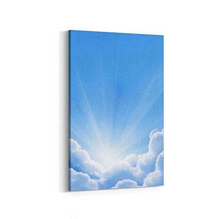 Olla 15821D Gökyüzü Bulut Görseli  Dikey Kanvas Tablo (Ölçü: 100X150)