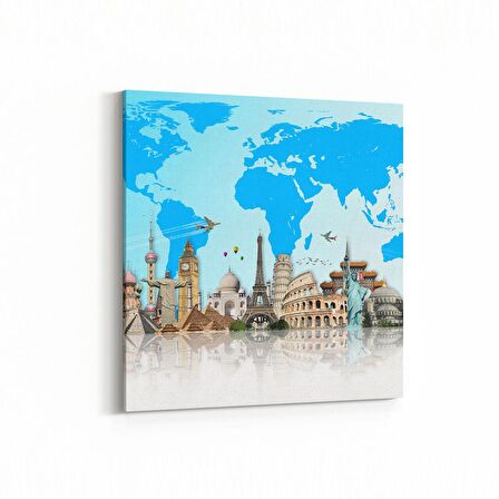 Olla 18124K Yapı Görseli Kare Kanvas Tablo (Ölçü: 30X30)