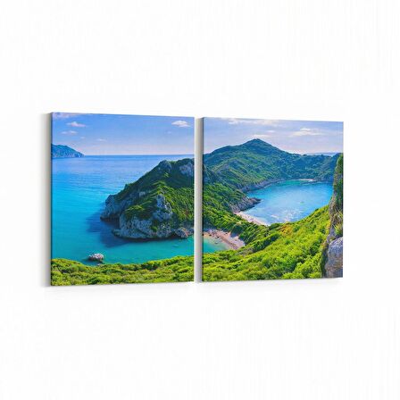 Olla 14264K2Y Doğa / Manzara Görseli Kare 2'li Yatay Kanvas Tablo (Ölçü: 145X70)