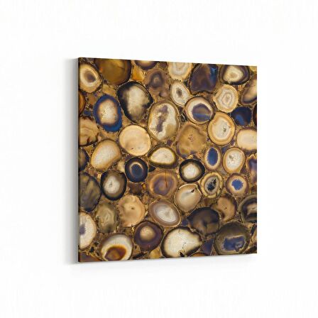 Olla 16708K Mermer Desen Görsel Kare Kanvas Tablo (Ölçü: 25X25)