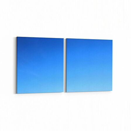 Olla 15623K2Y Gökyüzü Bulut Görseli Kare 2'li Yatay Kanvas Tablo (Ölçü: 65X30)
