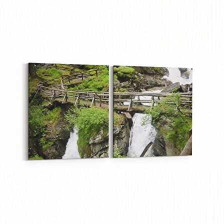 Olla 14623K2Y Doğa / Manzara Görseli Kare 2'li Yatay Kanvas Tablo (Ölçü: 65X30)