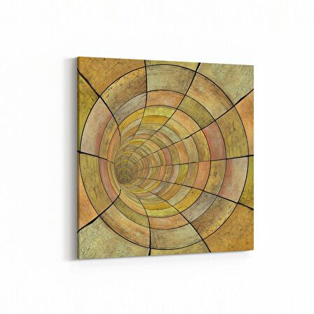 Olla 10230K Abstract Girdap Görsel Kare Kanvas Tablo (Ölçü: 25X25)