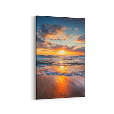 Olla 15901D Günbatımı Görseli Dikey Kanvas Tablo (Ölçü: 60X90)