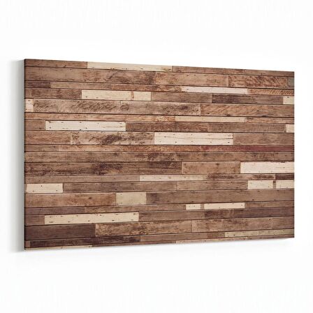 Olla 11998Y Ahşap Desen Görseli Yatay Kanvas Tablo (Ölçü: 30X20)
