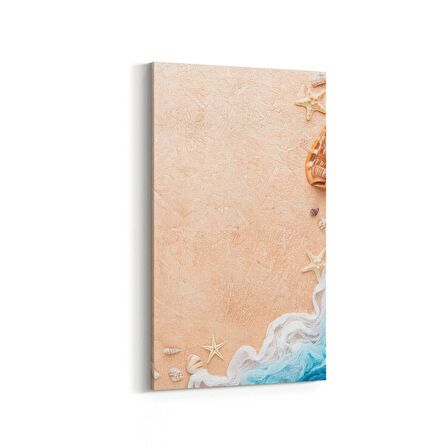 Olla 16370DD Kumsal / Sahil Görseli Dikey Dar Kanvas Tablo (Ölçü: 60X120)