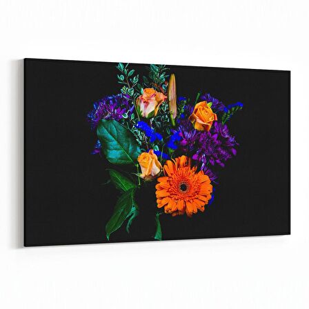 Olla 11595Y Çiçek Görseli Yatay Kanvas Tablo (Ölçü: 70X50)
