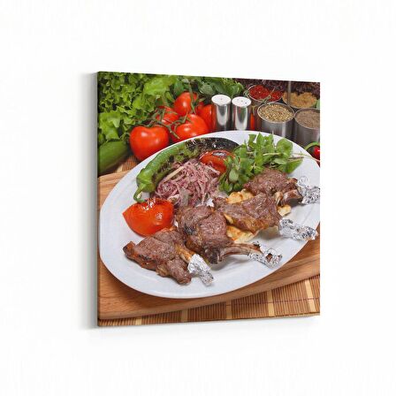 Olla 15282K Gıda Görseli Kare Kanvas Tablo (Ölçü: 25X25)