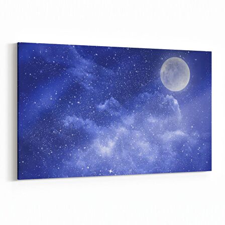 Olla 14748Y Gece Gökyüzü Görseli Yatay Kanvas Tablo (Ölçü: 150X100)