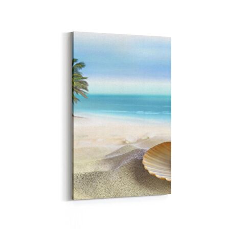 Olla 16612D Kumsal / Sahil Görseli Dikey Kanvas Tablo (Ölçü: 60X90)