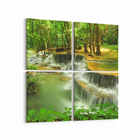 Olla 13330K4 Doğa / Manzara Görseli Kare 4'lü Kanvas Tablo (Ölçü: 145X145)