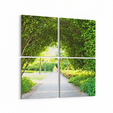 Olla 13639K4 Doğa / Manzara Görseli Kare 4'lü Kanvas Tablo (Ölçü: 145X145)
