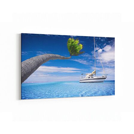 Olla 16591Y Kumsal / Sahil Görseli Yatay Kanvas Tablo (Ölçü: 150X100)