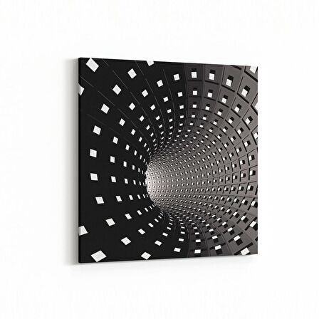 Olla 10249K Abstract Girdap Görsel Kare Kanvas Tablo (Ölçü: 25X25)