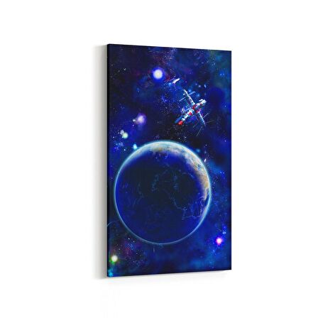 Olla 17647DD Uzay Görseli Dikey Dar Kanvas Tablo (Ölçü: 60X120)