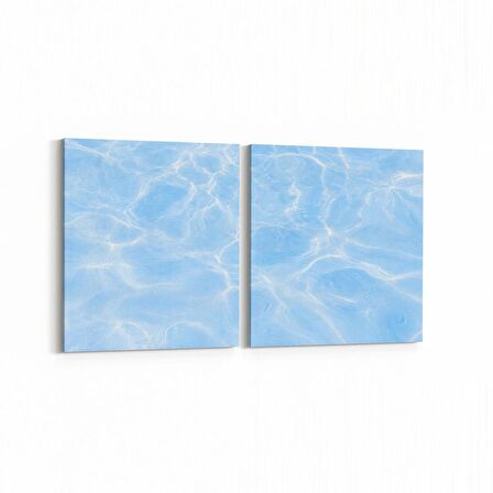 Olla 12979K2Y Deniz / Okyanus Görseli Kare 2'li Yatay Kanvas Tablo (Ölçü: 85X40)