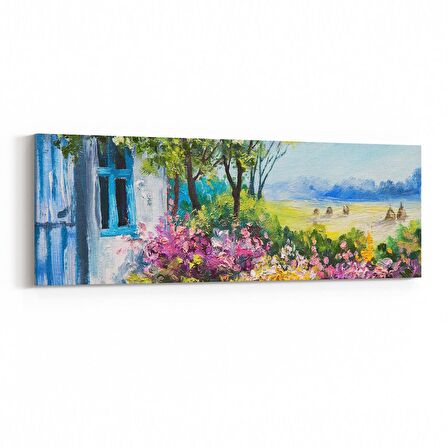 Olla 17780YI Yağlı Boya Görseli Yatay İnce Kanvas Tablo (Ölçü: 90X30)