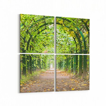 Olla 13281K4 Doğa / Manzara Görseli Kare 4'lü Kanvas Tablo (Ölçü: 145X145)