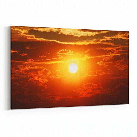 Olla 16016Y Günbatımı Görseli Yatay Kanvas Tablo (Ölçü: 45X30)
