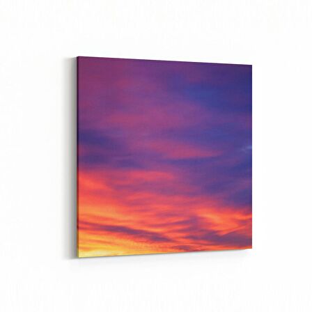 Olla 15900K Günbatımı Görseli Kare Kanvas Tablo (Ölçü: 25X25)
