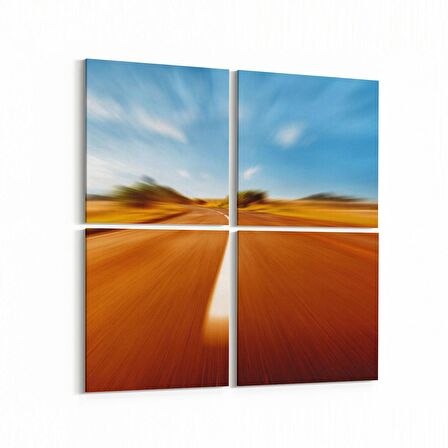 Olla 13839K4 Doğa / Manzara Görseli Kare 4'lü Kanvas Tablo (Ölçü: 145X145)