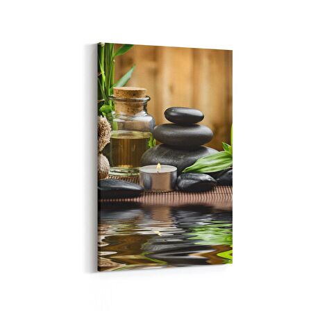 Olla 17055D Spa / Masaj Görseli Dikey Kanvas Tablo (Ölçü: 80X120)